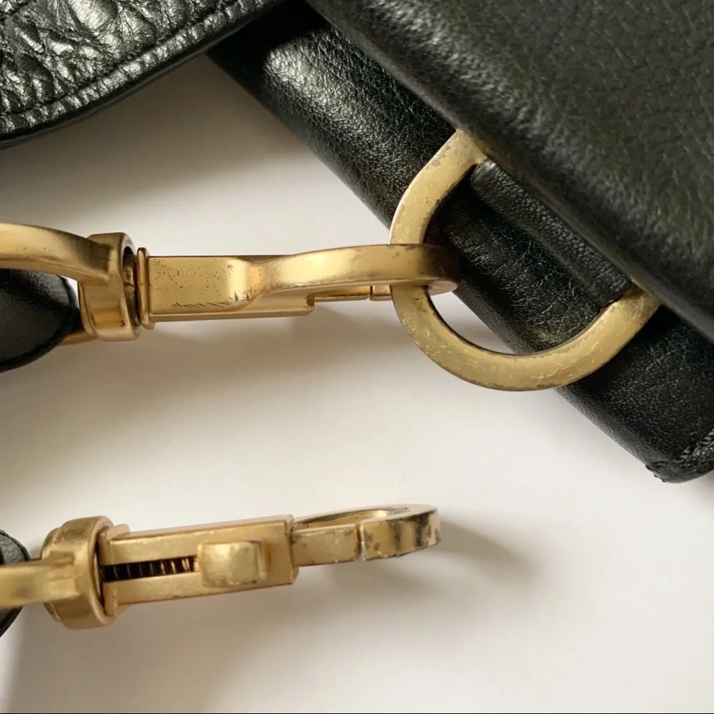 KATE SPADE BLACK LEATHER CROSSBODY SATCHEL